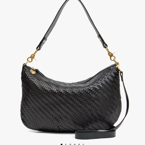 Clare V Elegant Black Woven Shoulder Bag - Picture 2 of 3